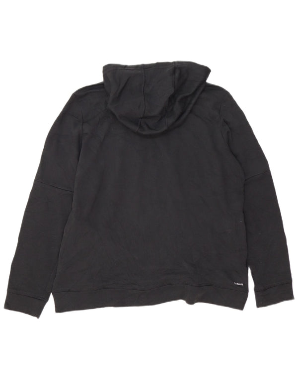 Maglione con cappuccio Adidas Climalite da donna UK 16/18 Large Nero Poliestere