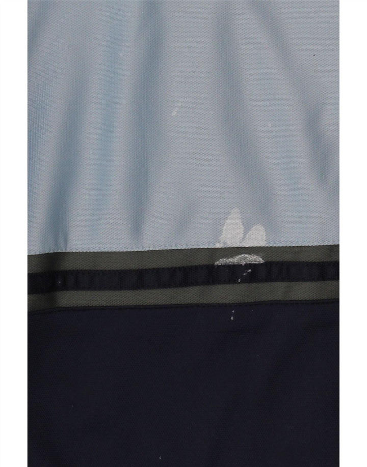 Giacca da ginnastica da uomo Asics, grande, in poliestere color block blu navy