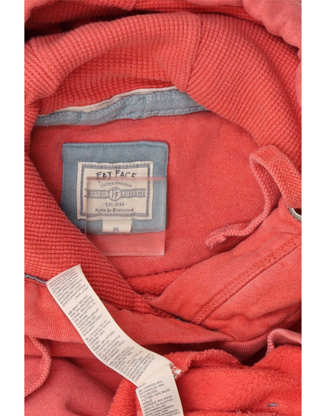 Felpa con cappuccio oversize da donna Fat Face UK 14 Cotone rosso medio