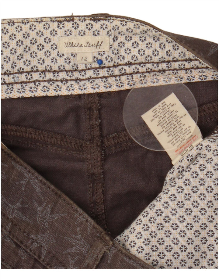 Gonna in denim con motivo astratto da donna White Stuff UK 12 medio W32 grigio