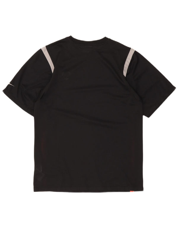 T-shirt da uomo Nike Top UK 38/40 Medium Black Colourblock poliestere sportivo