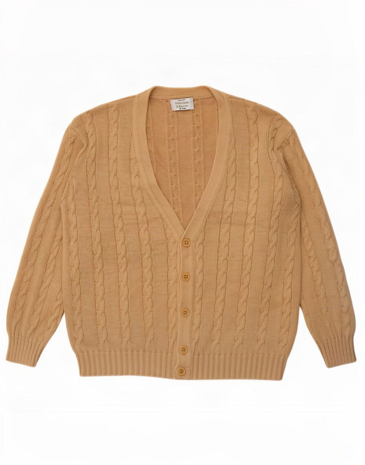 Maglione Cardigan Uomo Benetton IT 48 Cotone Beige Medio