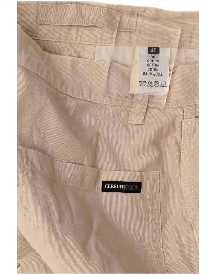 Pantaloncini casual da uomo Cerruti IT 48 medio W34 cotone beige