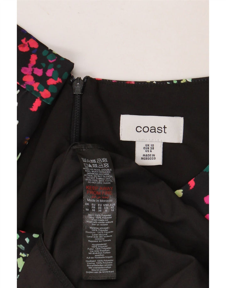 Abito a trapezio da donna con maniche a 3/4 COAST UK 10 piccolo multicolore maculato