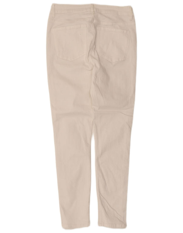 Marks & Spencer Donna The Ivy Skinny Jeans UK 12 Medio W30 L28 Bianco