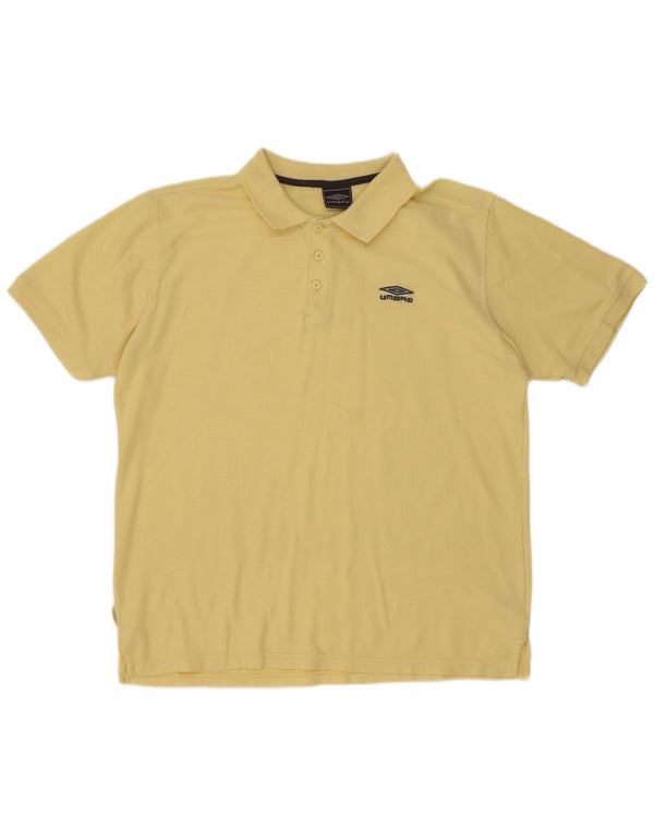 Polo da uomo Umbro XL in poliestere giallo