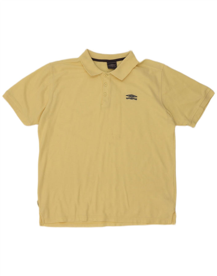 Polo da uomo Umbro XL in poliestere giallo