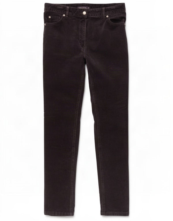 Pantaloni dritti in velluto a coste da donna Marks & Spencer UK 10 Small W28 L27 Grigio
