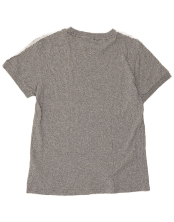 T-shirt oversize da donna ADIDAS UK 10 piccola in cotone grigio