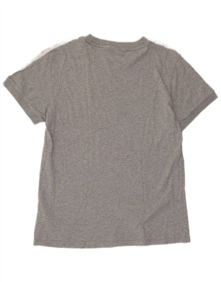 T-shirt oversize da donna ADIDAS UK 10 piccola in cotone grigio