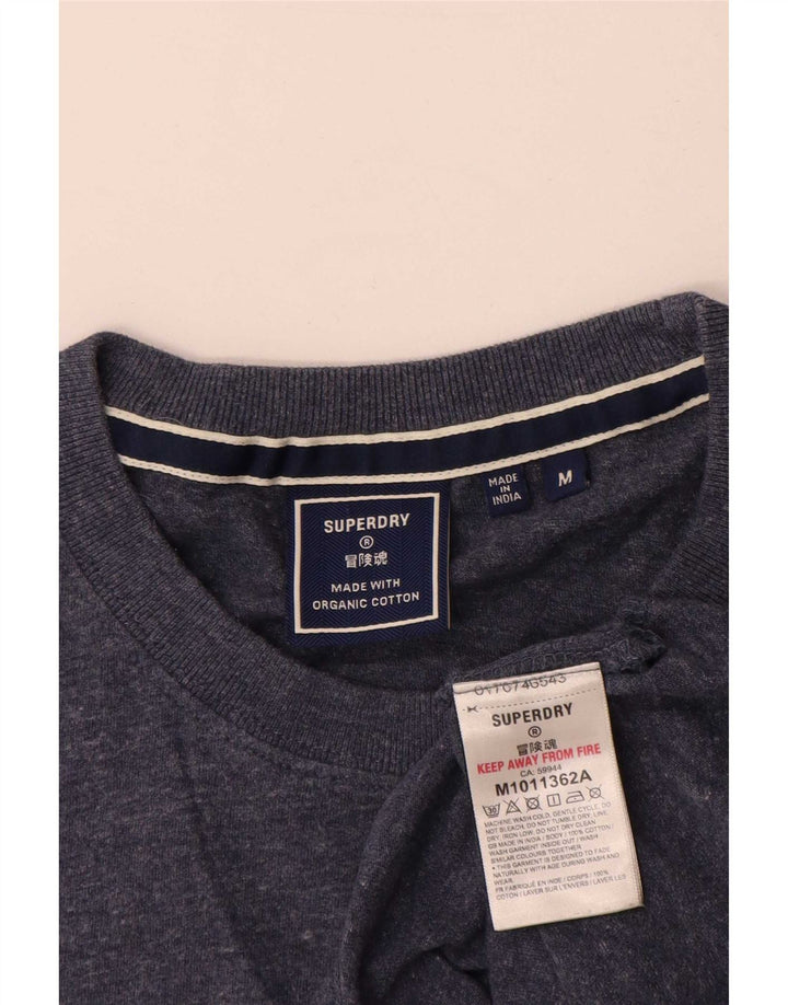 T-shirt da uomo Superdry Top in cotone blu navy medio