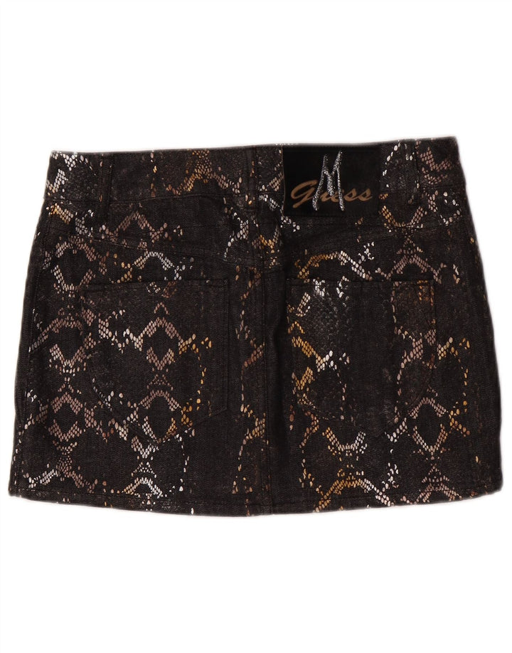 Gonna in denim da donna Guess By Marciano IT 42 media W30 cotone nero