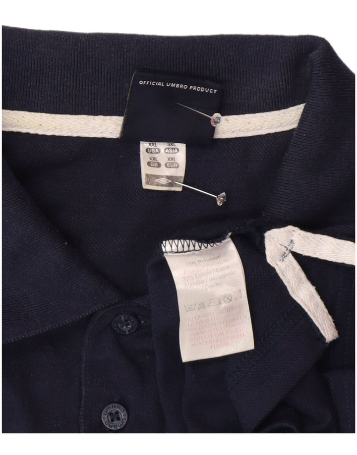 Polo da uomo Umbro 2XL poliestere blu navy