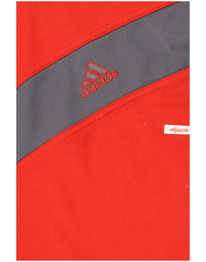 T-shirt da uomo ADIDAS Top UK 42/44 Large Rosso Colourblock Poliestere
