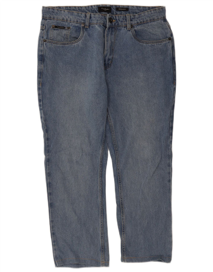 Jeans dritti vestibilità regolare da uomo Pierre Cardin W34 L24 Blu