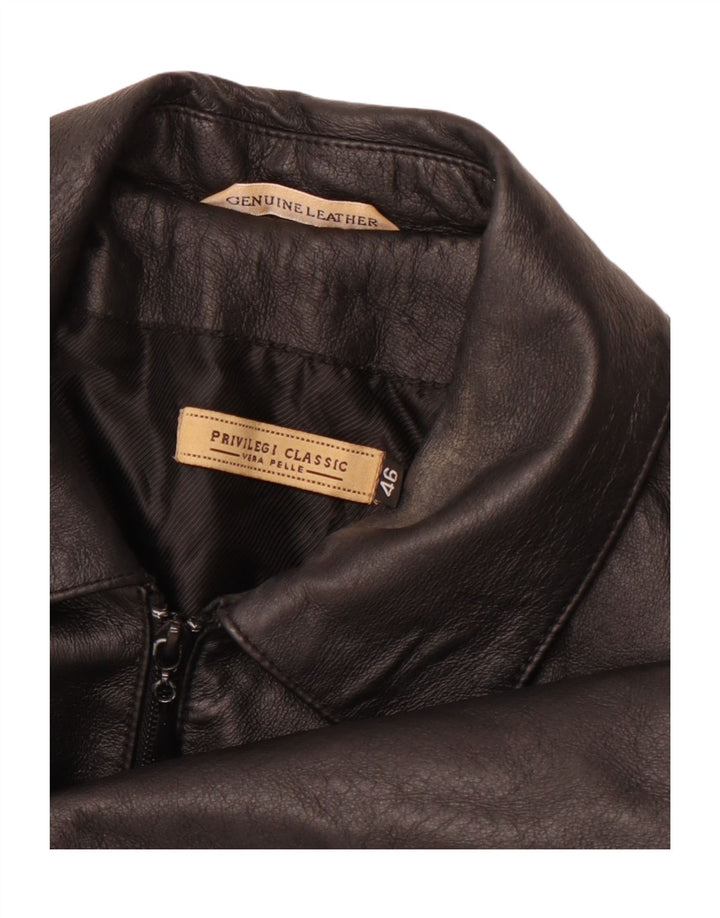 Giacca in Pelle Donna PRIVILEGI IT 46 Large Nera in Pelle