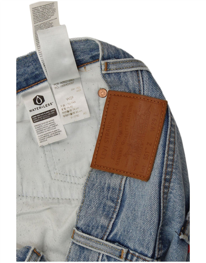 LEVI'S Womens 551 Straight Jeans W29 L26 Blue Cotton