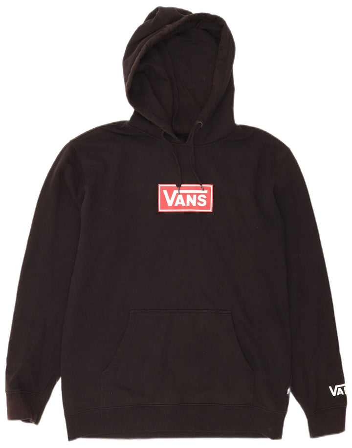 Felpa con cappuccio grafica da uomo Vans media nera