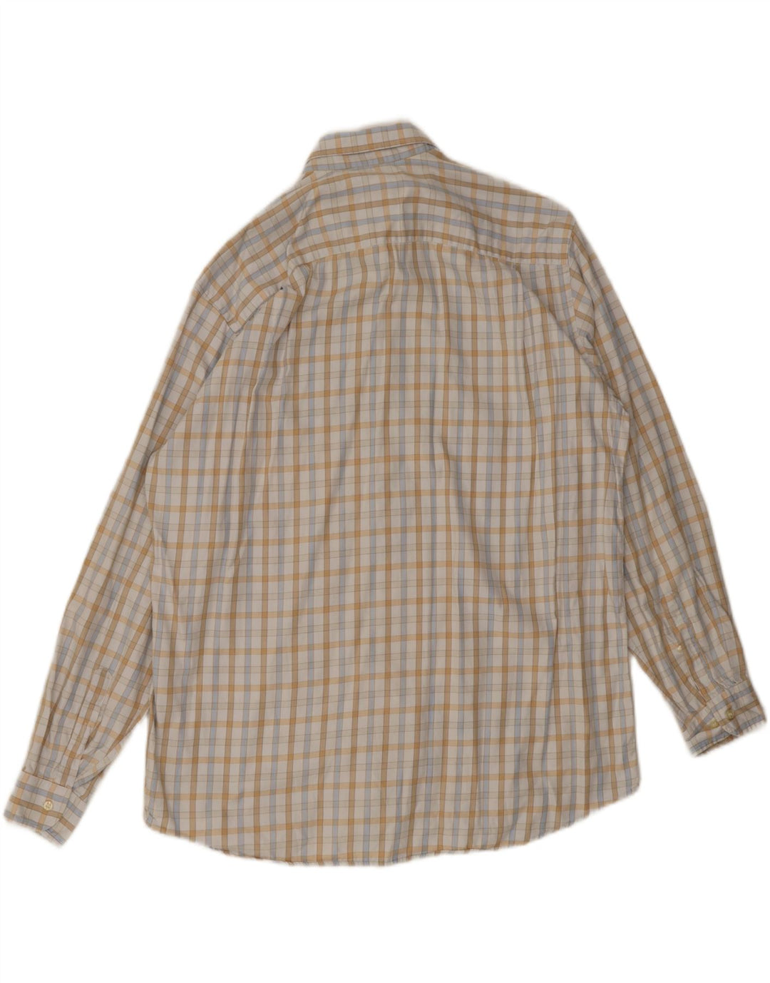 Camicia da uomo Lacoste taglia 44 XL a quadri bianco sporco