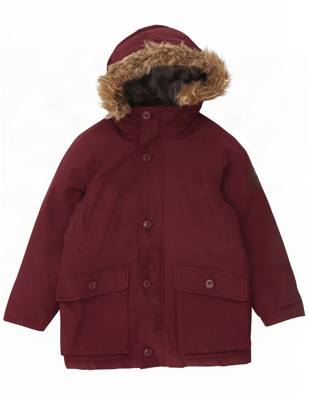 Giacca parka con cappuccio da bambino Gap 8-9 anni Poliestere bordeaux medio