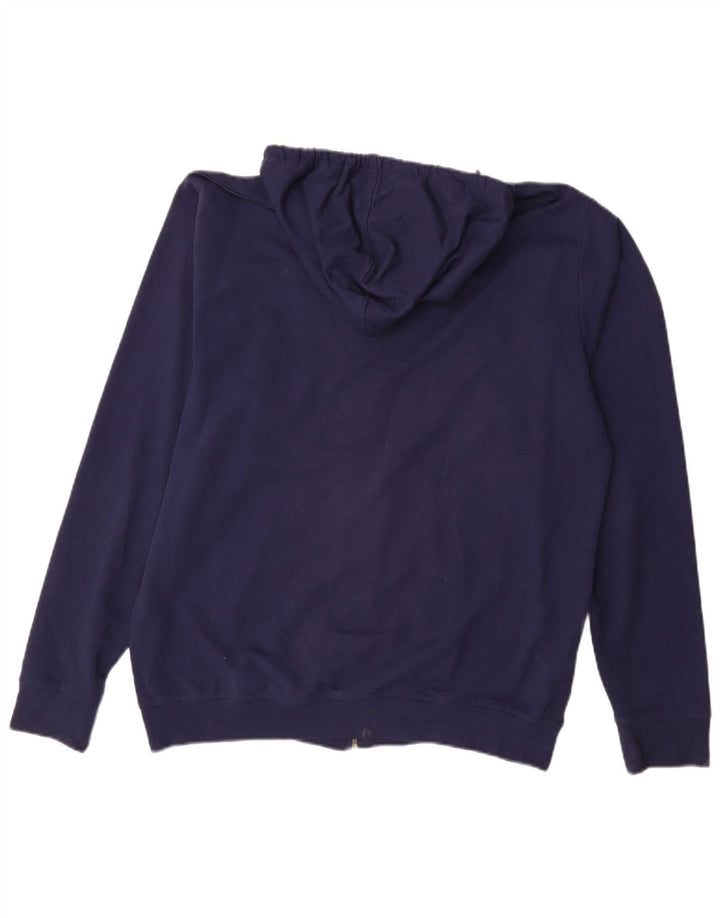 Maglione con cappuccio e zip grafica da uomo KAPPA grande in cotone blu navy