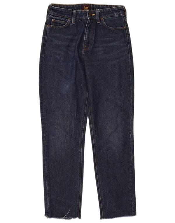 Jeans dritti Lee da donna Mom W25 L27 cotone blu navy