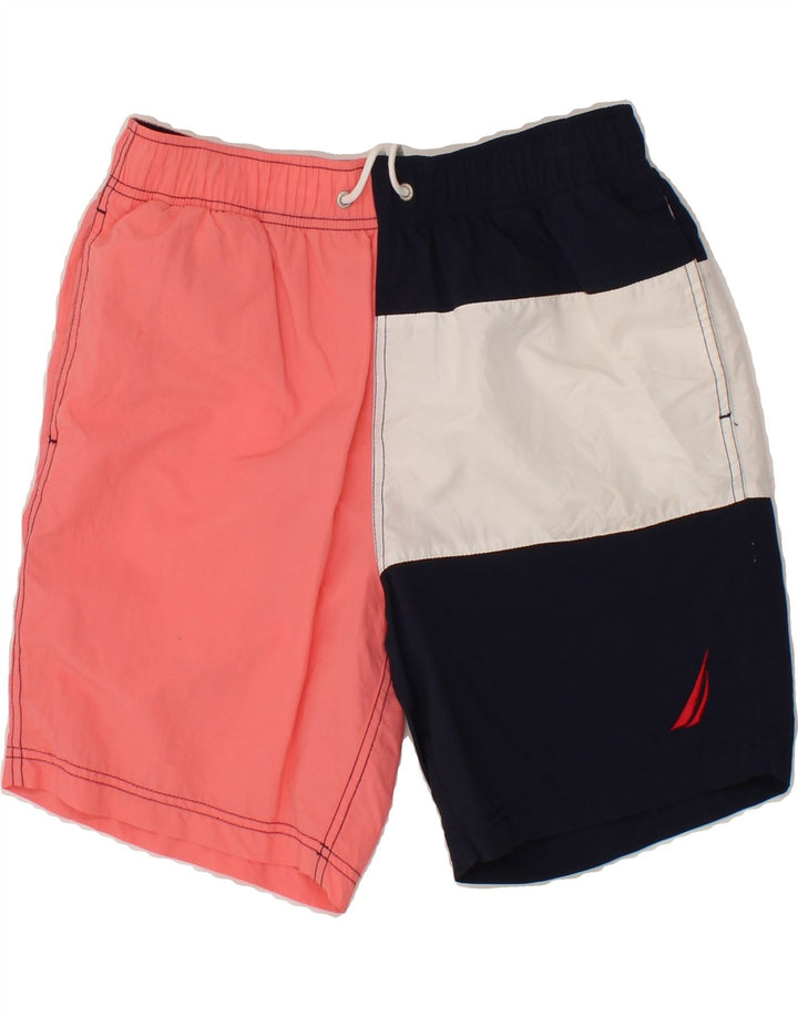 NAUTICA Mens Swimming Shorts Small  Multicoloured Colourblock Vintage Nautica and Second-Hand Nautica from Messina Hembry 
