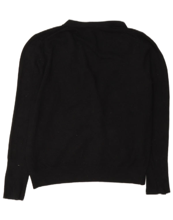 Maglione cardigan vestibilità regolare da donna Zara UK 14 grande viscosa nera