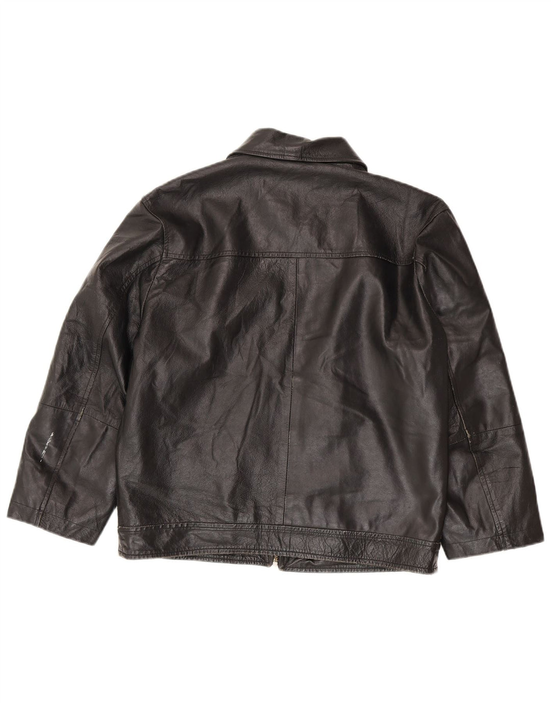 Giacca in pelle vintage da donna IT 50 XL Nera