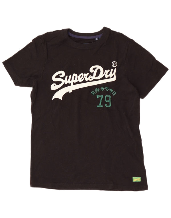 T-shirt grafica da uomo Superdry Top Small in cotone nero