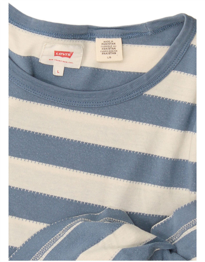 T-shirt da uomo Levi's Top a righe blu grandi