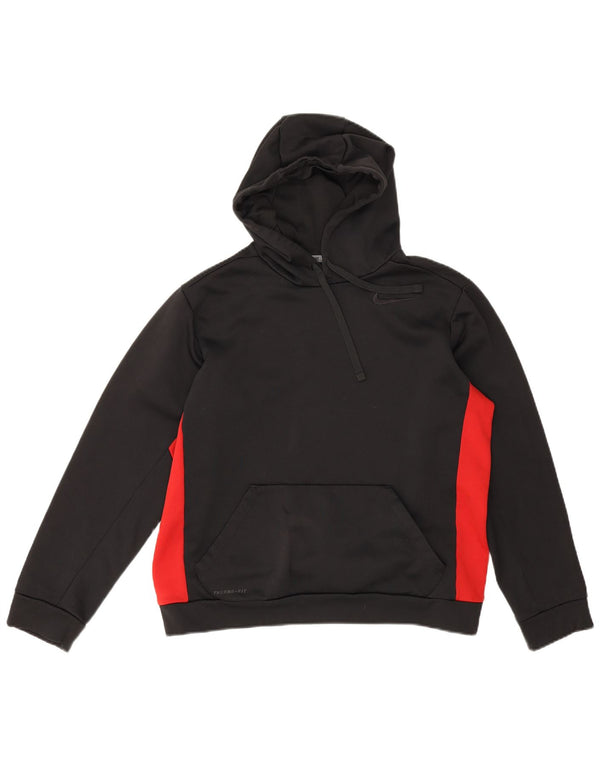 Maglia con cappuccio da donna Nike UK 14 poliestere color block medio nero