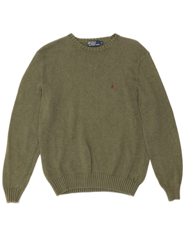 Polo Ralph Lauren Maglione girocollo da uomo in cotone medio kaki