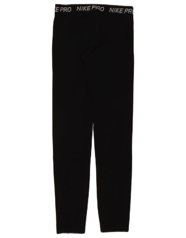 Leggings grafici Nike da donna UK 4 XS poliestere nero