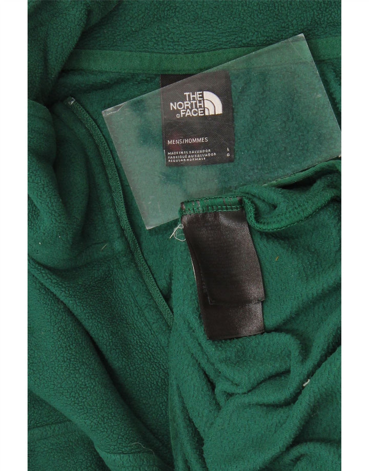 THE NORTH FACE Maglione da uomo in pile con collo con zip, grande poliestere verde