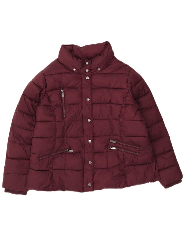 Giacca imbottita da donna Monsoon UK 18 XL Nylon bordeaux