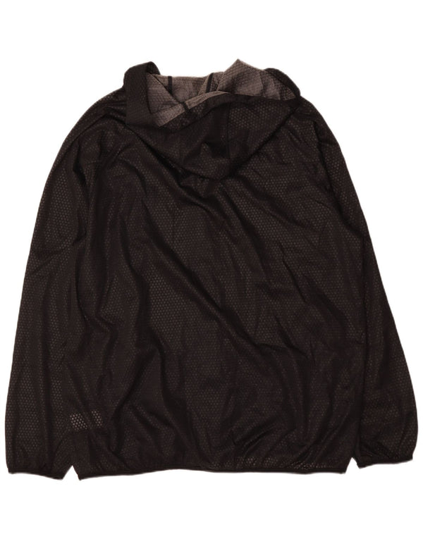 Giacca antipioggia da uomo Adidas con cappuccio UK 42 XL poliestere nero