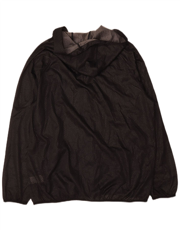 Giacca antipioggia da uomo Adidas con cappuccio UK 42 XL poliestere nero