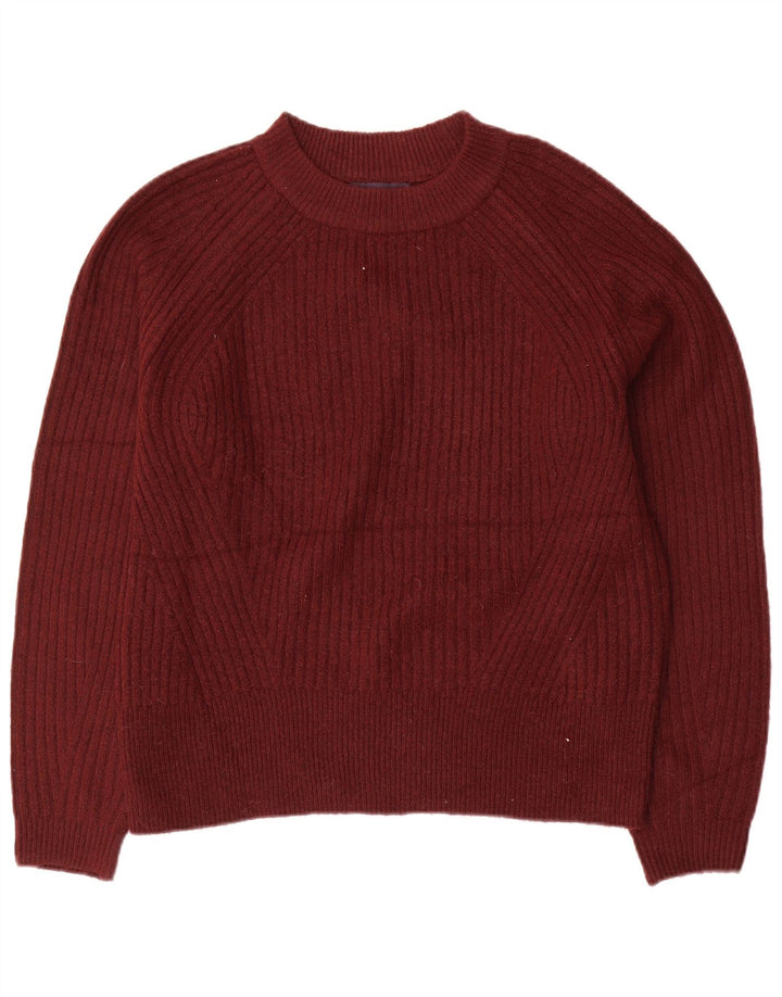 Maglione maglione girocollo da donna Marks & Spencer UK 14 Borgogna medio