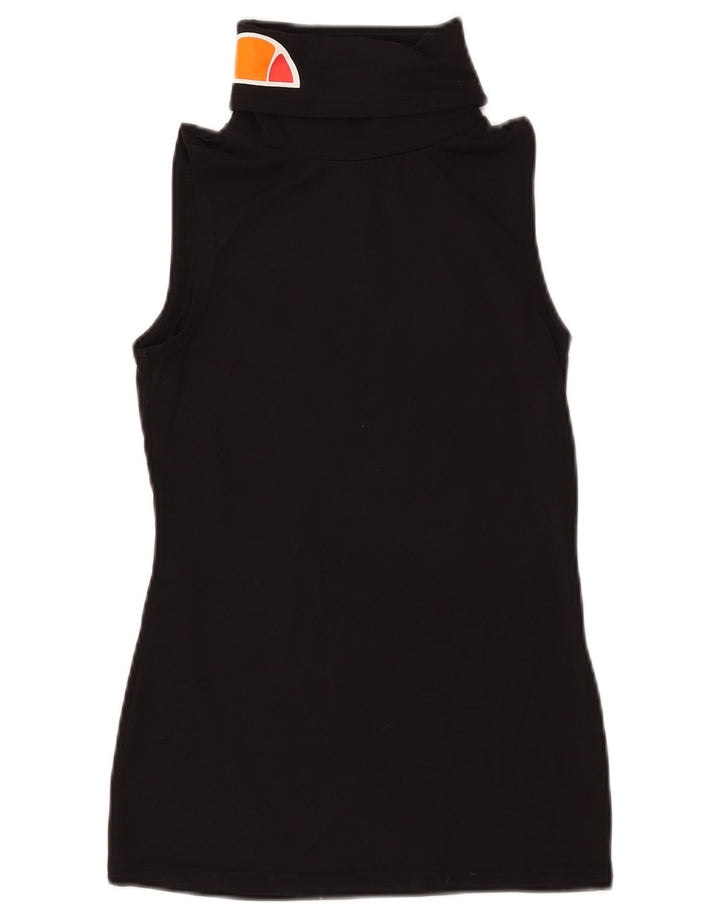 Canottiera grafica da donna Ellesse UK 10 piccola in nylon nero
