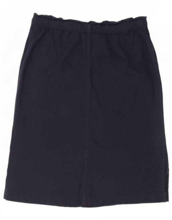 Gonna longuette da donna Marks & Spencer UK 18 XL W38 Lino blu navy
