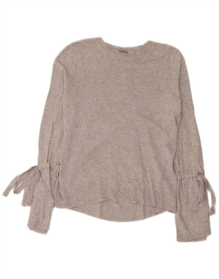 Maglione maglione con scollo a barca da donna Marella UK 16 grande grigio