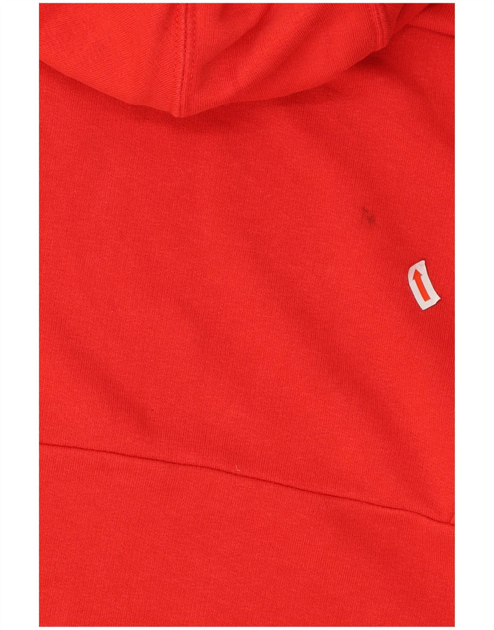 Felpa con cappuccio da uomo PUMA piccola rossa in cotone