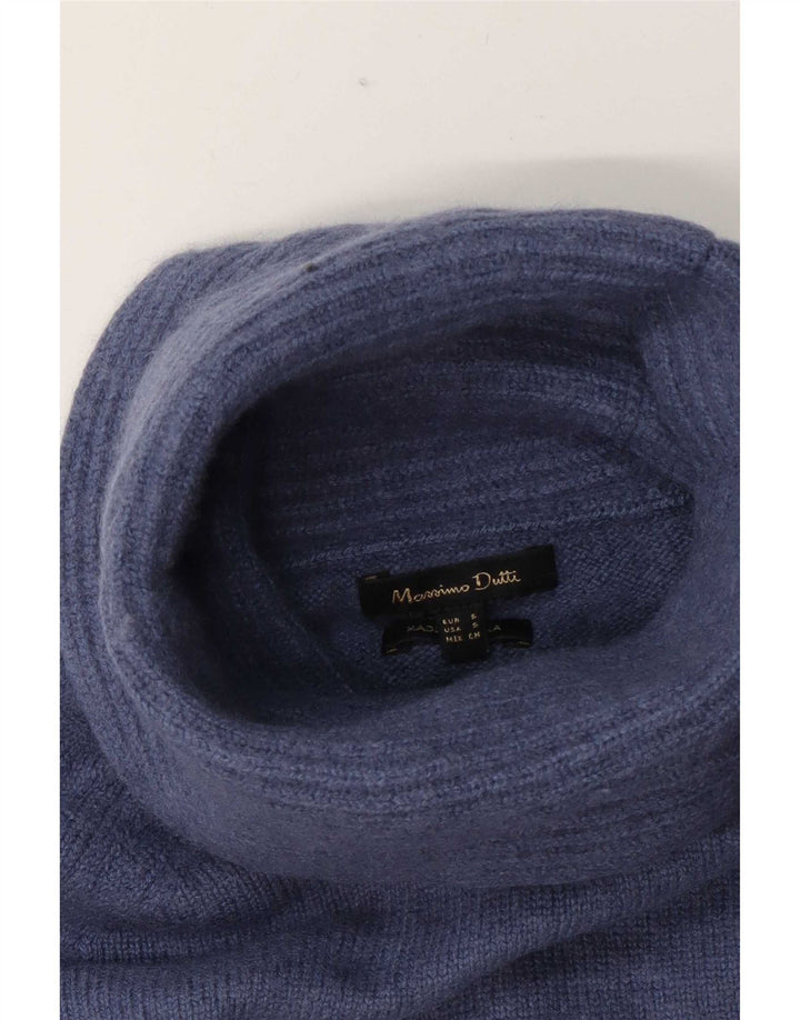 Maglione maglione a collo alto da donna Massimo Dutti UK 10 piccolo blu