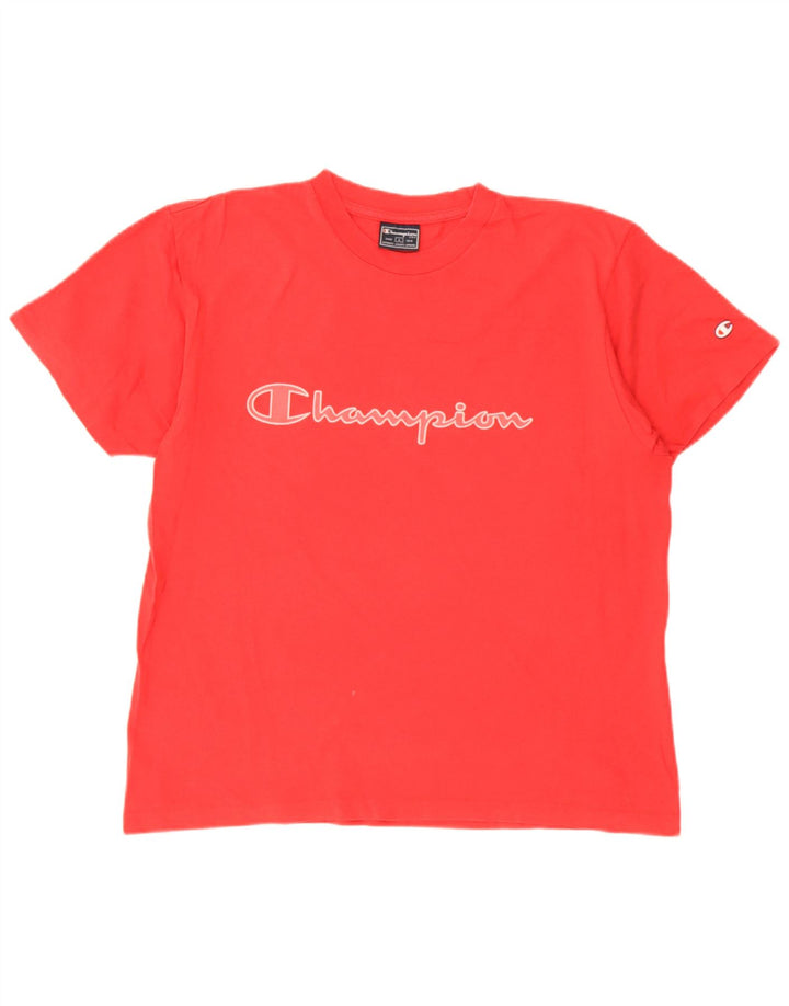 T-shirt grafica da uomo Champion Top grande rossa