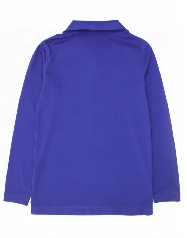 Polo Nike da ragazzo a maniche lunghe Dri Fit 10-11 anni in poliestere blu medio