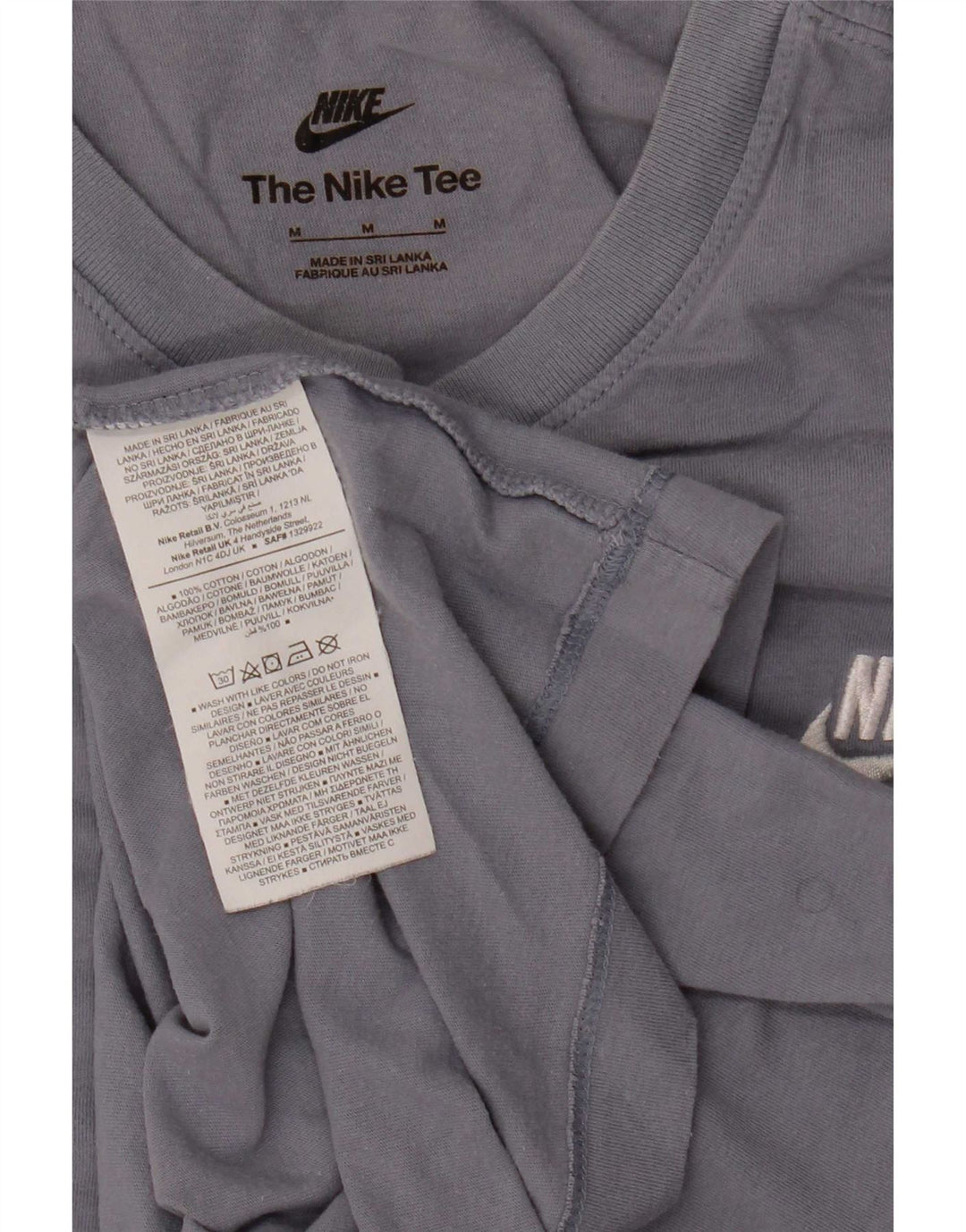 T-shirt da uomo Nike Top in cotone blu medio