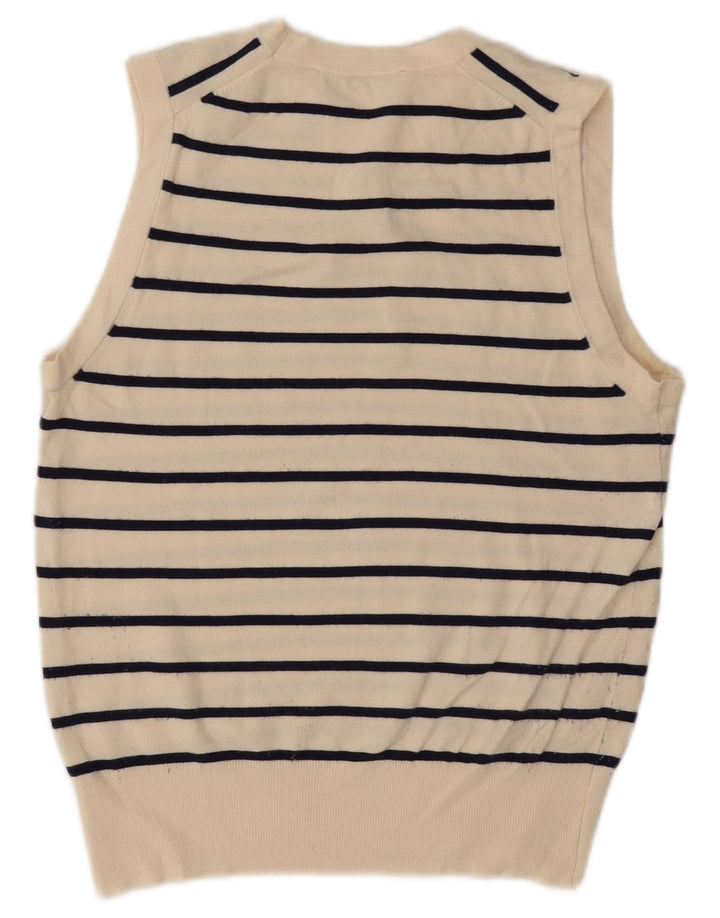 Canotta canotta da donna Zara UK 16 grande a righe beige