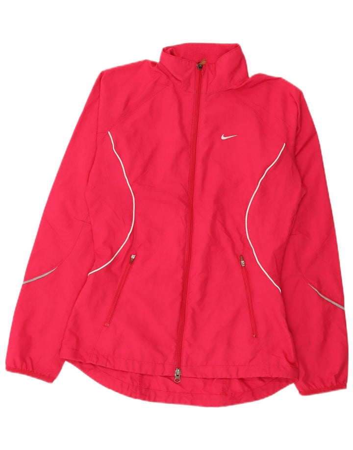 Giacca da tuta da donna NIKE UK 10 piccola rossa in poliestere