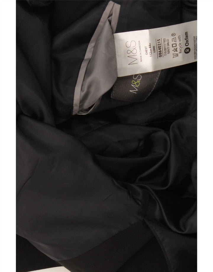 Giacca blazer lunga a 2 bottoni Marks & Spencer da uomo UK 44 XL Blu navy